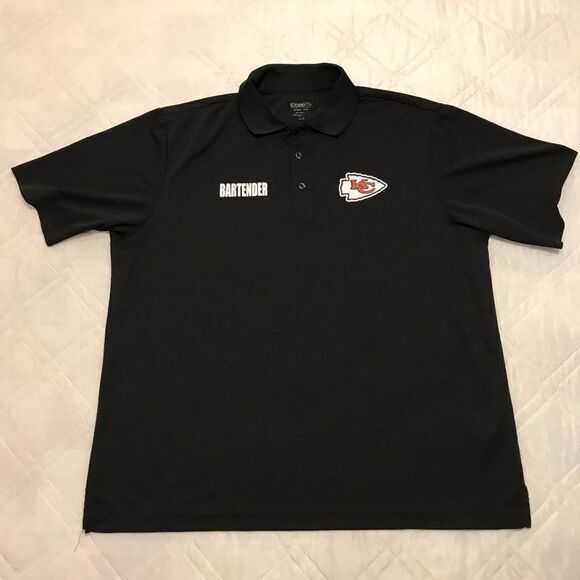 Core 365 Kansas City Chiefs Bartender black Polo XL‎ - Picture 1 of 4